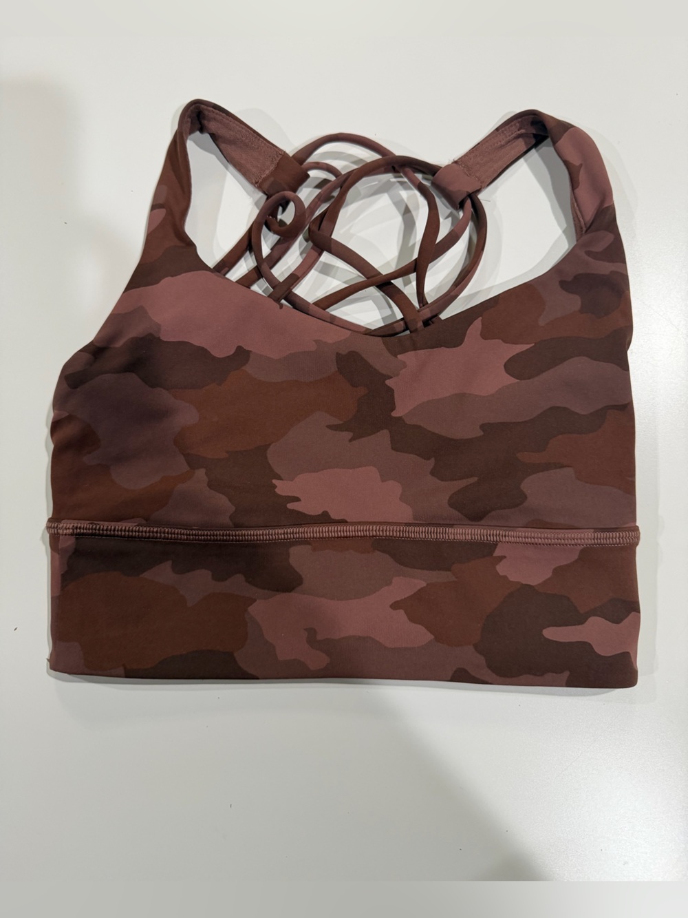 Lululemon Strappy Camo Sports Bra - Brown